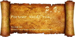 Portner Valéria névjegykártya